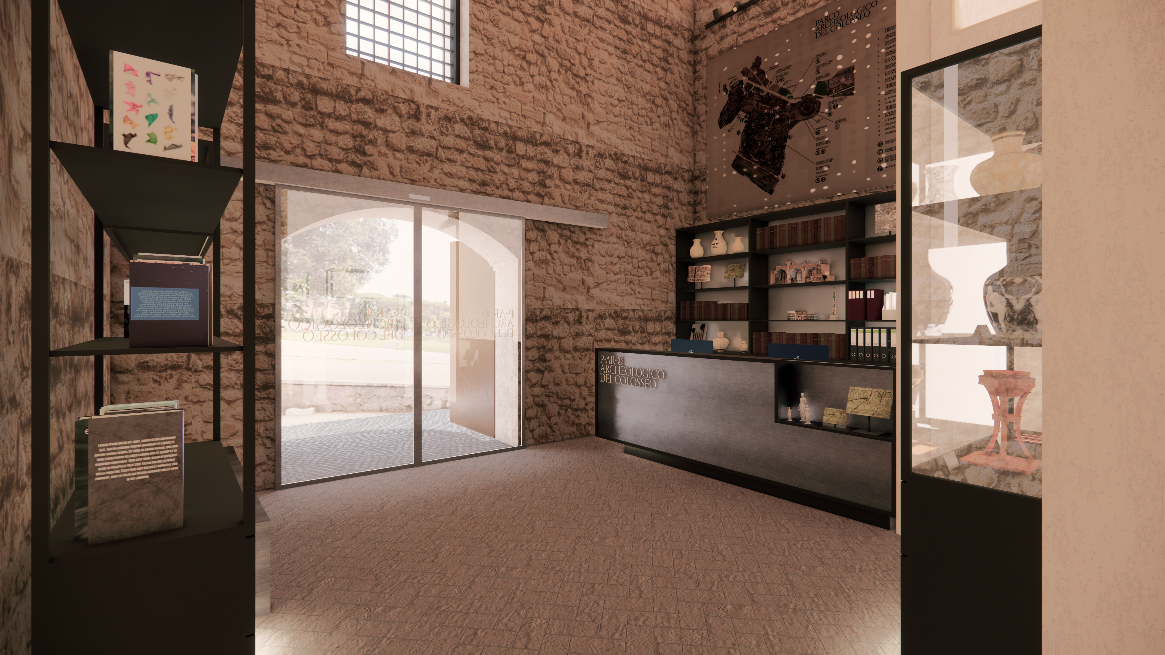 Render dell'ingresso da Via dei Cerchi